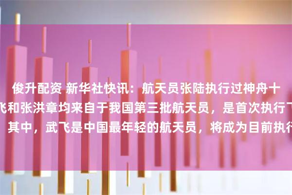 俊升配资 新华社快讯：航天员张陆执行过神舟十五号载人飞行任务，武飞和张洪章均来自于我国第三批航天员，是首次执行飞行任务。其中，武飞是中国最年轻的航天员，将成为目前执行飞行任务时年龄最小的中国航天员