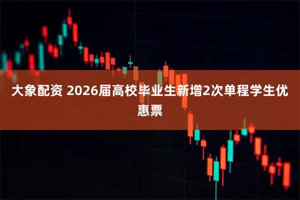 大象配资 2026届高校毕业生新增2次单程学生优惠票